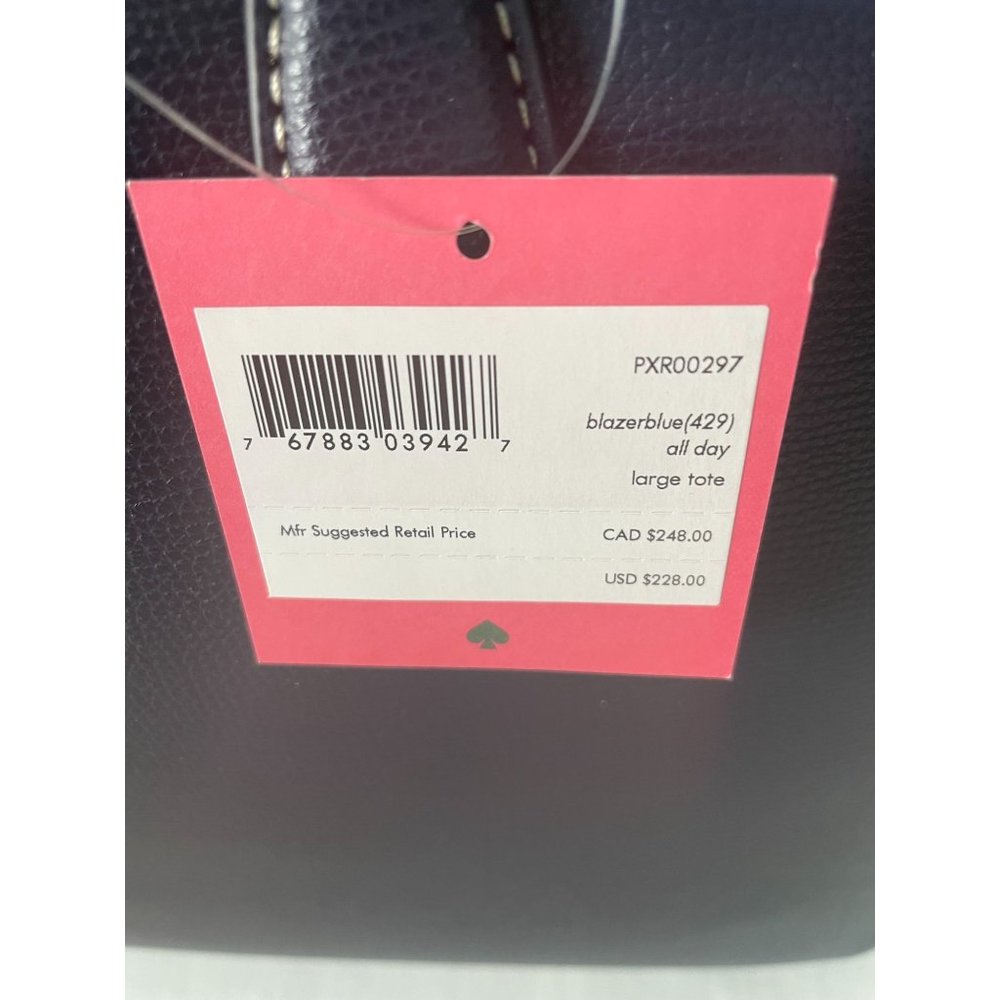 SOLD KATE SPADE ALL DAY LARGE TOTE, Blazer Blue - Picture 6 of 13